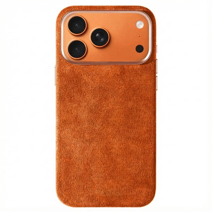 Alcantara suede iPhone Case in orange