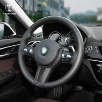 BMW carbon fiber steering wheel trim, view 4