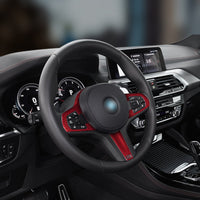 BMW carbon fiber steering wheel trim, view 6