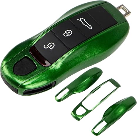 Porsche painted key fob cover in mamba green
