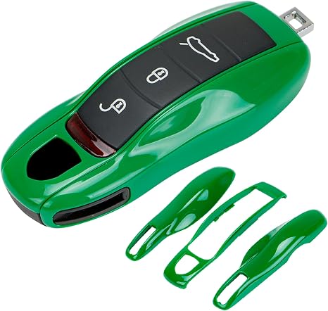 Porsche painted key fob cover in green