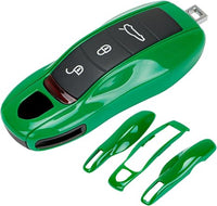 Porsche painted key fob cover in green