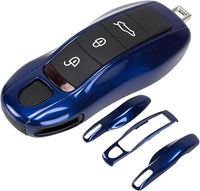 Porsche painted key fob cover in gentian blue