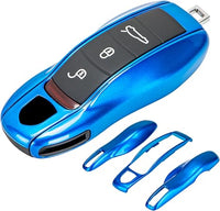 Porsche painted key fob cover in gloss blue