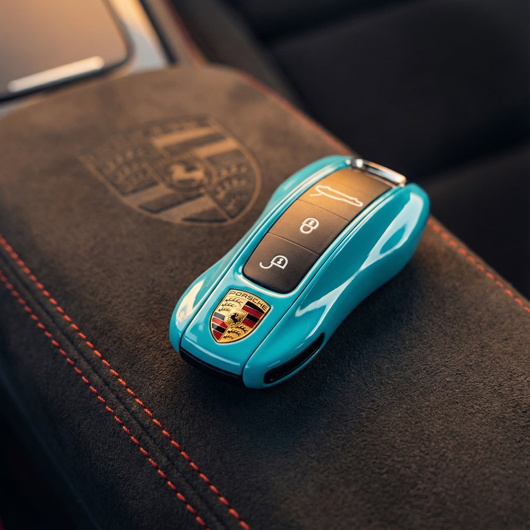 Porsche Key Cover - Painted - Miami Blue