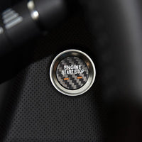 Buick carbon fiber start-stop button cover, view 3