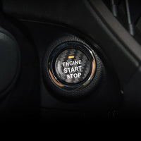 Subaru carbon fiber start-stop button cover, view 3