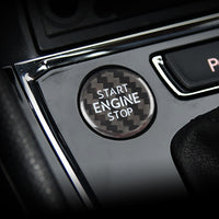 Volkswagen carbon fiber start-stop button cover, view 3