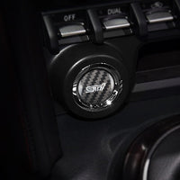 Subaru carbon fiber start-stop button cover, view 3