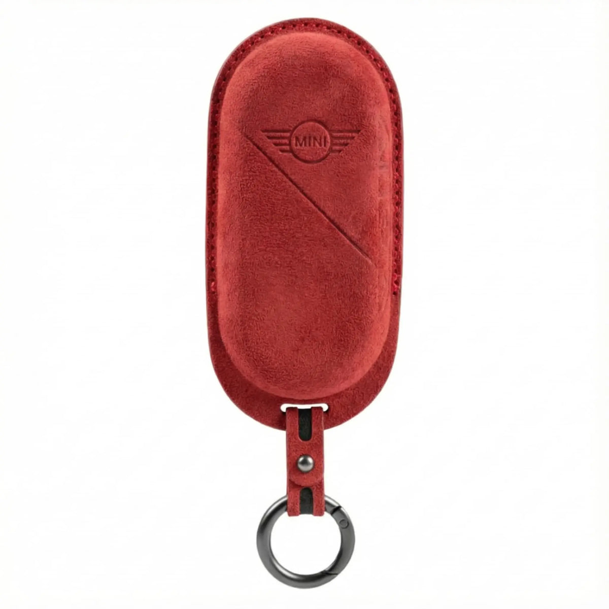 MINI Alcantara suede key fob cover in red