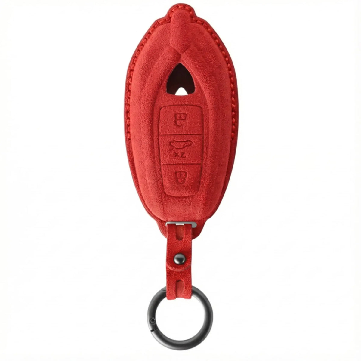 Lamborghini Alcantara suede key fob cover in red