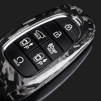 Hyundai carbon fiber key fob cover, view 12