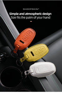 Audi sheepskin key fob cover, view 4
