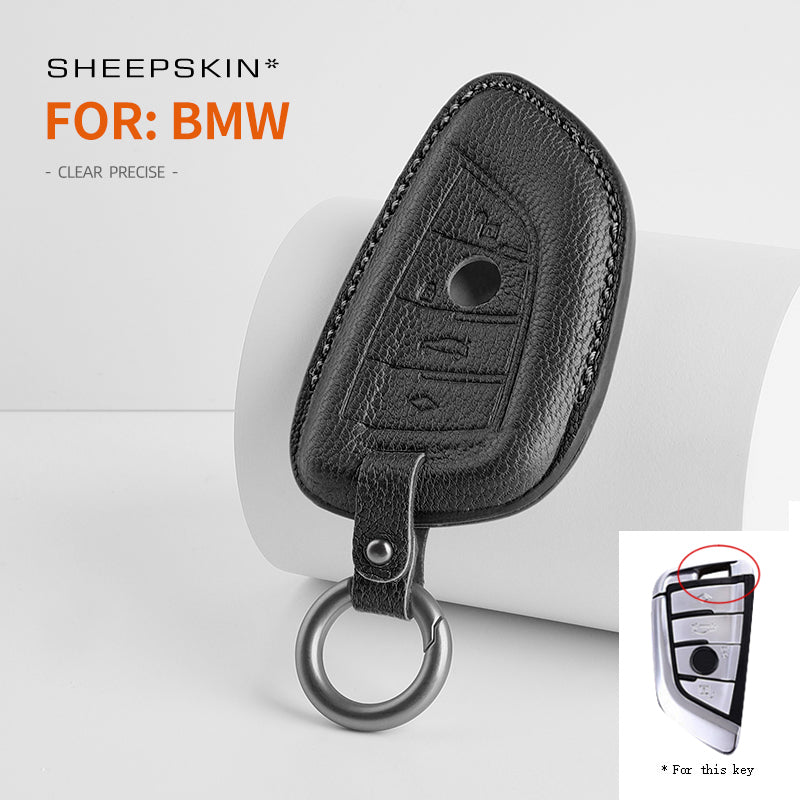 BMW Type A sheepskin key cover - Black