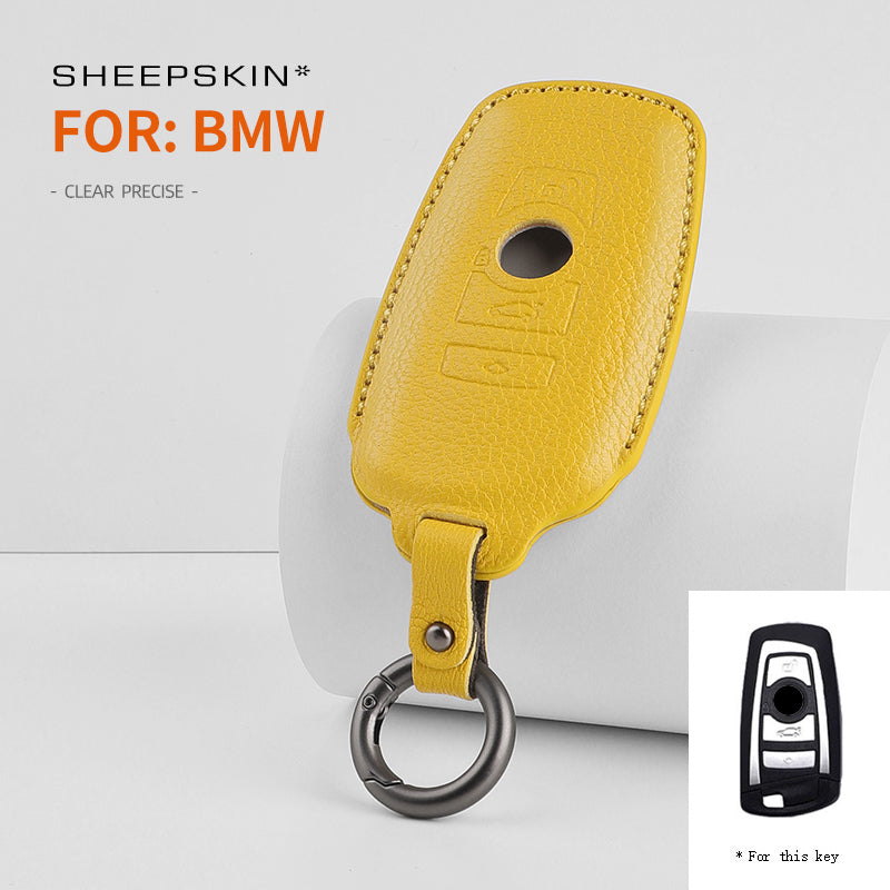 BMW Type B sheepskin key cover - Yellow