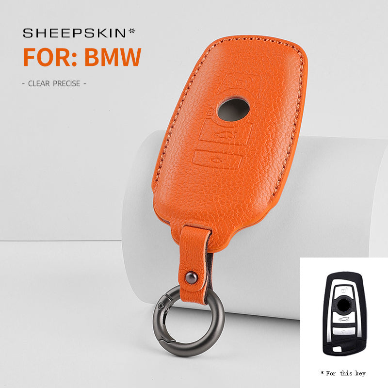 BMW Type B sheepskin key cover - Orange
