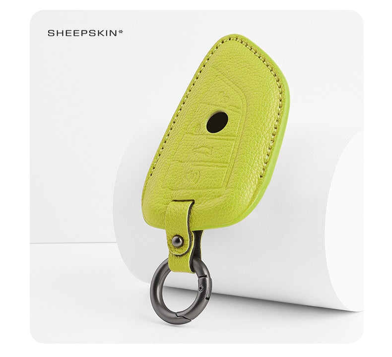 BMW Type F sheepskin key cover - Green