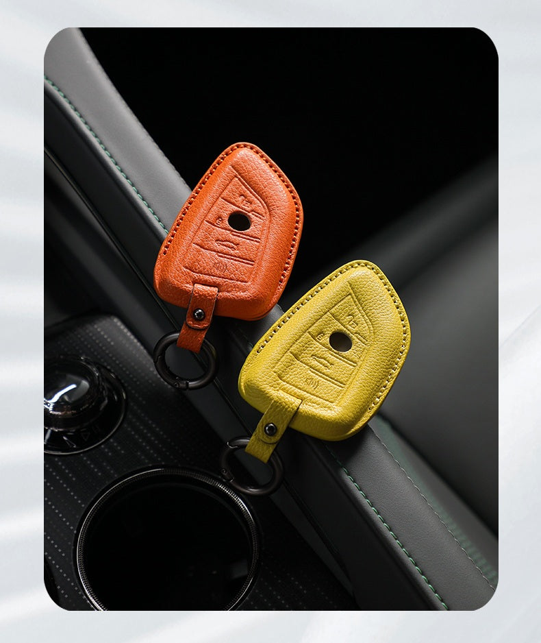 BMW Type F sheepskin key cover - colors in car interior