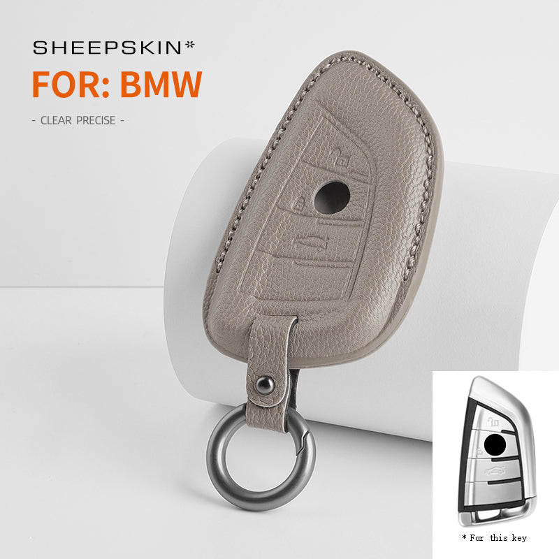 BMW Type G sheepskin key cover - Gray