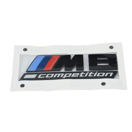 BMW M8 Competition rear badge – gloss black OEM emblem with M tri-color stripes