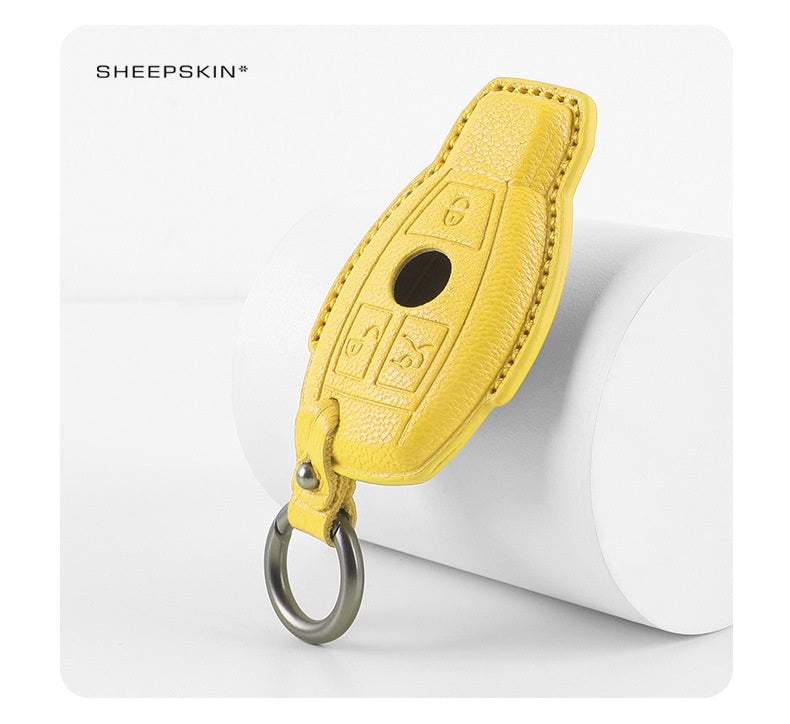 Mercedes-Benz sheepskin key fob cover, view 7