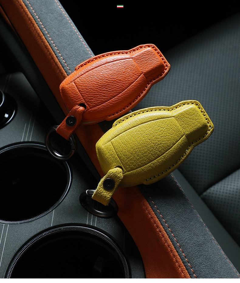 Mercedes-Benz sheepskin key fob cover, view 11