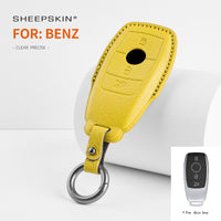 Mercedes-Benz sheepskin key fob cover, view 7