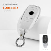 Mercedes-Benz sheepskin key fob cover, view 2