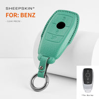 Mercedes-Benz sheepskin key fob cover, view 5