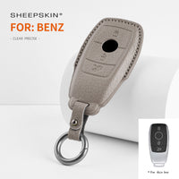 Mercedes-Benz sheepskin key fob cover, view 3