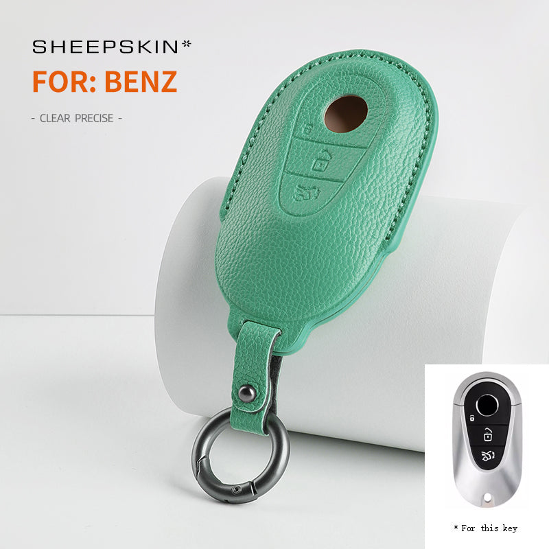 Mercedes-Benz sheepskin key fob cover, view 5