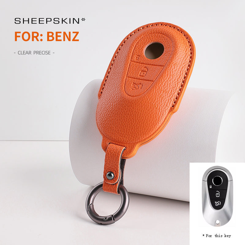 Mercedes-Benz sheepskin key fob cover, view 9