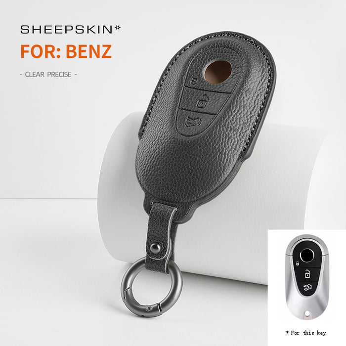 Mercedes-Benz key fob cover in sheepskin - Type C
