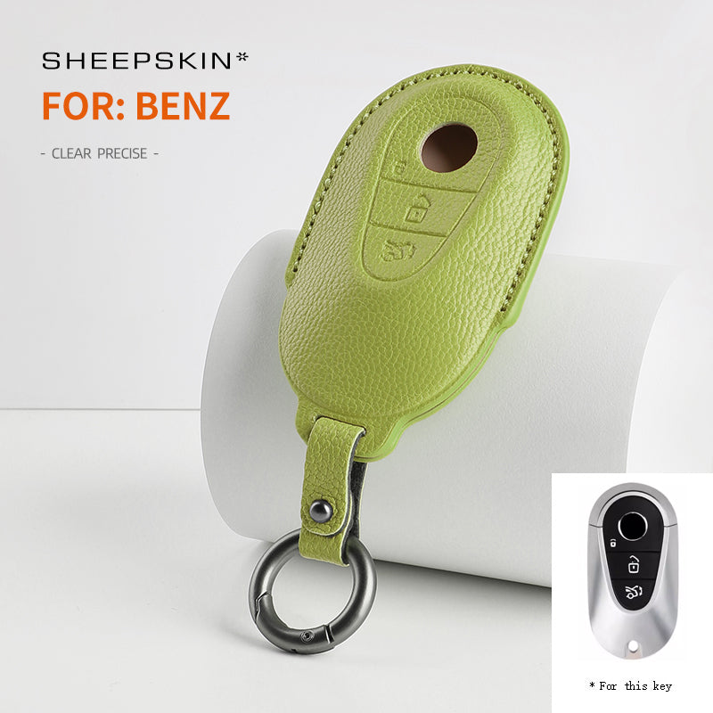 Mercedes-Benz sheepskin key fob cover, view 6
