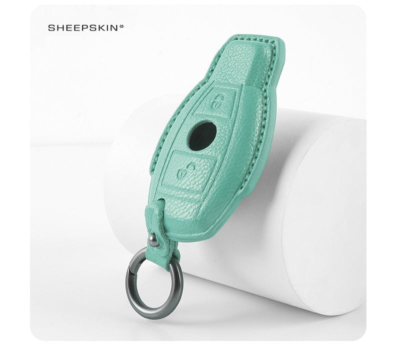 Mercedes-Benz sheepskin key fob cover, view 5