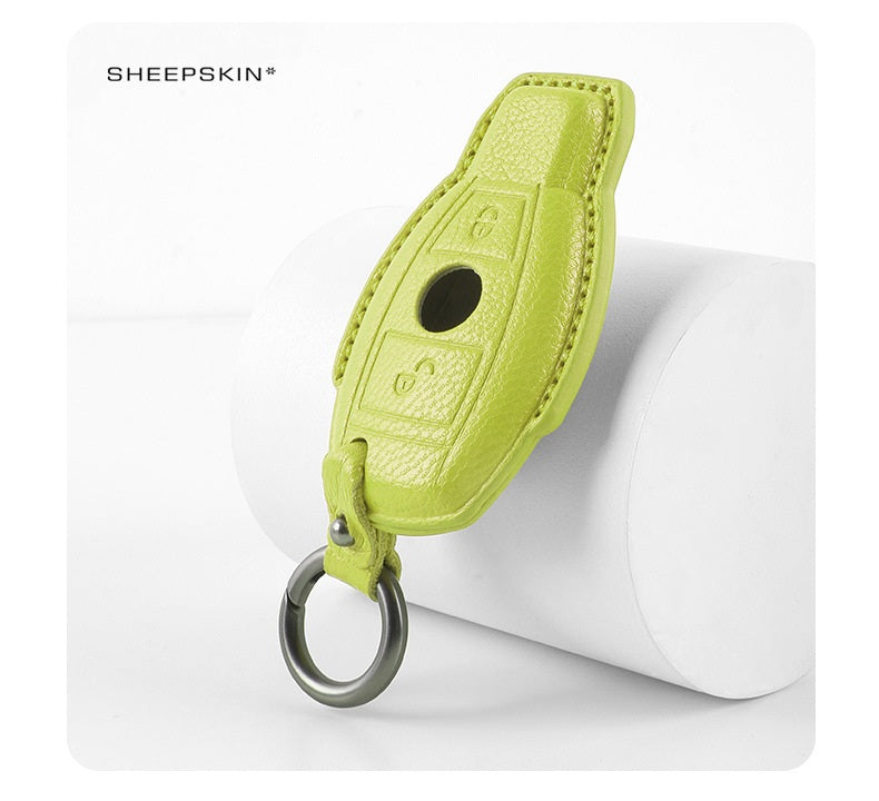 Mercedes-Benz sheepskin key fob cover, view 6