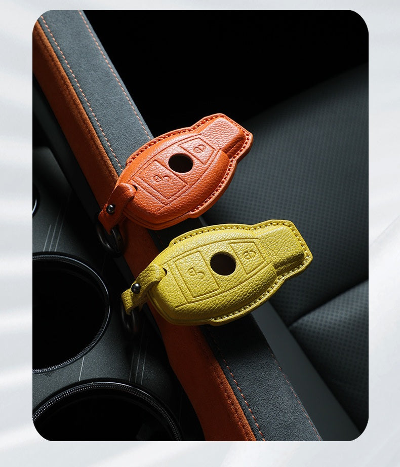Mercedes-Benz sheepskin key fob cover, view 11