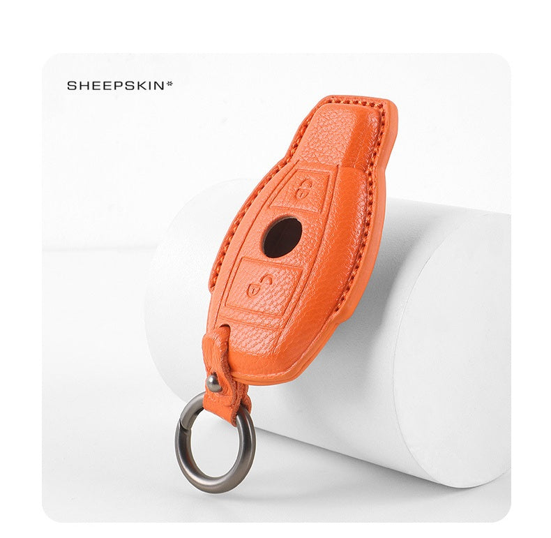Mercedes-Benz sheepskin key fob cover, view 9
