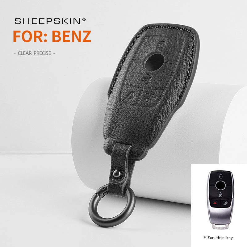 Mercedes-Benz key fob cover in sheepskin - Type E