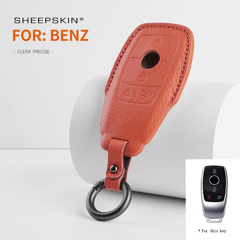 Mercedes-Benz sheepskin key fob cover, view 8