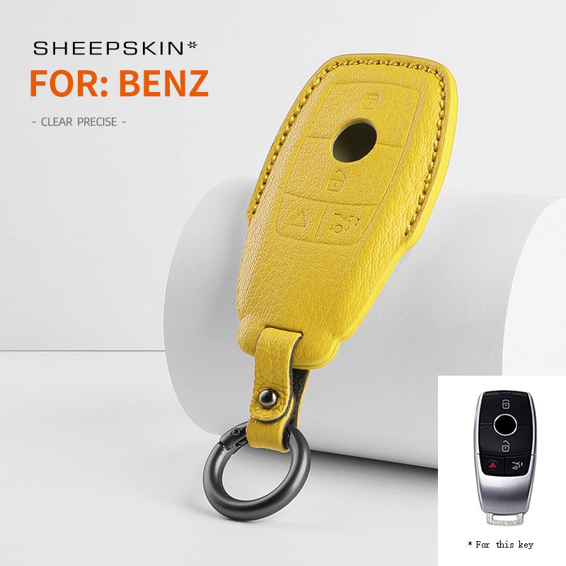 Mercedes-Benz sheepskin key fob cover, view 7