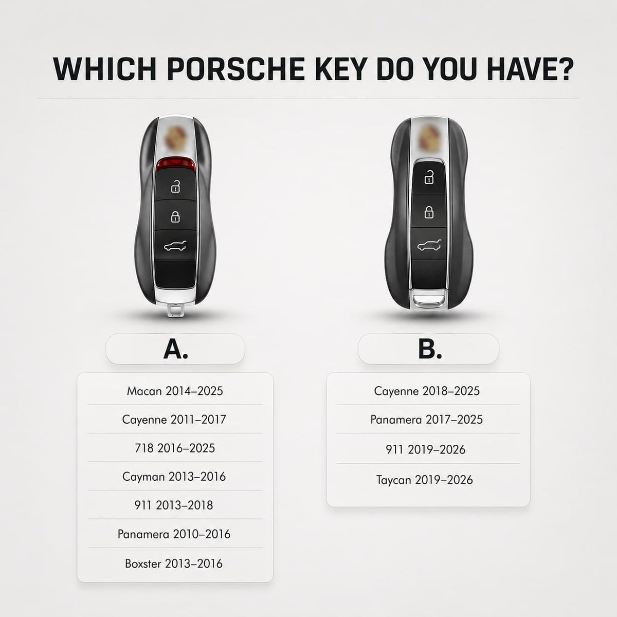 Porsche painted key fob cover, view 2