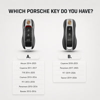 Porsche leather key fob cover, view 2