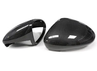 Porsche dry carbon mirror caps, close-up of the weave