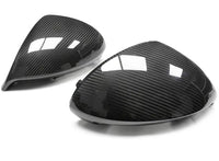 Porsche dry carbon mirror caps, close-up of the weave