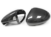 Porsche dry carbon mirror caps, close-up of the weave, view 2