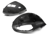 Porsche dry carbon mirror caps, close-up of the weave, view 2