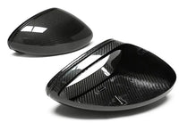 Porsche dry carbon mirror caps, close-up of the weave, view 3