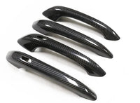 Porsche carbon fiber door handle covers, close-up of the weave, view 3
