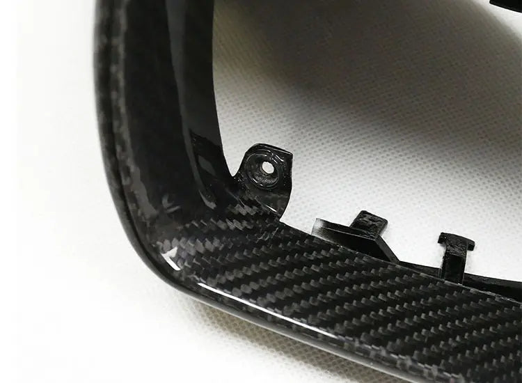 Porsche dry carbon mirror caps, close-up of the weave, view 5